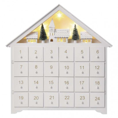LED adventní kalendář dřevěný