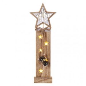 LED dekorace dřevěná – hvězdy