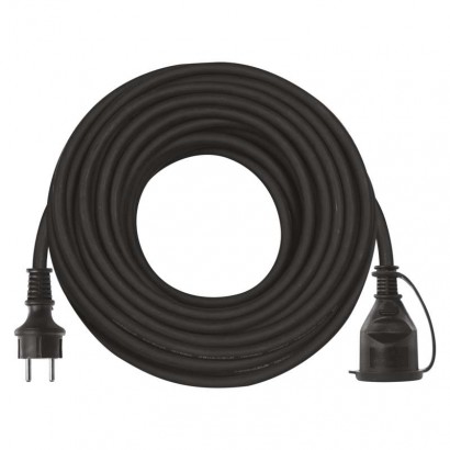 Venkovní prodlužovací kabel 25 m / 1 zásuvka / černý / guma-neopren / 230 V / 2
