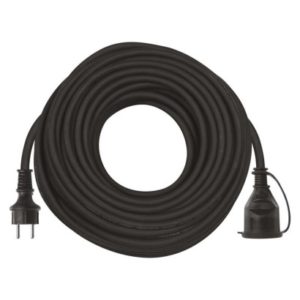 Venkovní prodlužovací kabel 30 m / 1 zásuvka / černý / guma-neopren / 230 V / 1