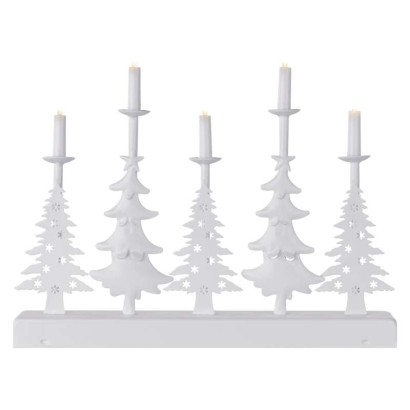 LED svícen – vánoční stromy se svíčkami