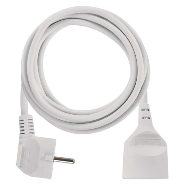 Prodlužovací kabel 2 m / 1 zásuvka / bílý / PVC / 1 mm2