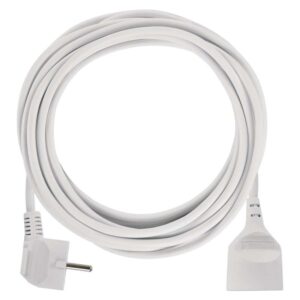 Prodlužovací kabel 5 m / 1 zásuvka / bílý / PVC / 1 mm2