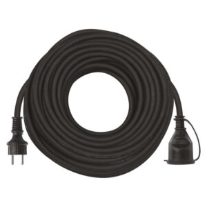Venkovní prodlužovací kabel 30 m / 1 zásuvka / černý / guma-neopren / 230 V / 1