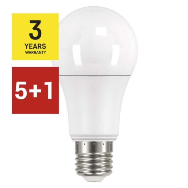 5 + 1 zdarma – LED žárovka Classic A60 / E27 / 14 W (100 W) / 1 521 lm / teplá bílá
