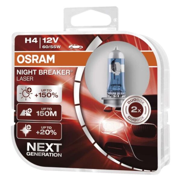 Autožárovka OSRAM H4 Night Braker Laser 55W 12V