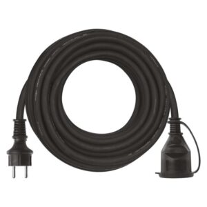 Venkovní prodlužovací kabel 10 m / 1 zásuvka / černý / guma-neopren / 230 V / 1