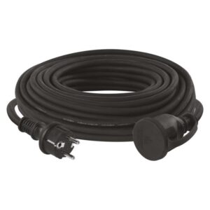 Venkovní prodlužovací kabel 25 m / 1 zásuvka / černý / guma-neopren / 230 V / 2