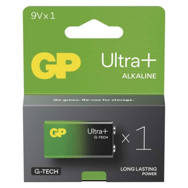 Alkalická baterie GP Ultra Plus 9V (6LR61)