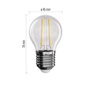 LED žárovka Filament Mini Globe / E27 / 1