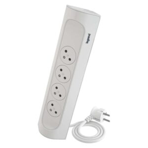 Legrand prodlužovací kabel 1 m / 4 zásuvky / bílá-černá / PVC / 1