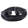 Venkovní prodlužovací kabel 20 m / 1 zásuvka / černý / guma / 230 V / 2