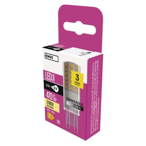 LED žárovka Classic JC / G9 / 4