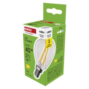 LED žárovka Filament Mini Globe / E14 / 3