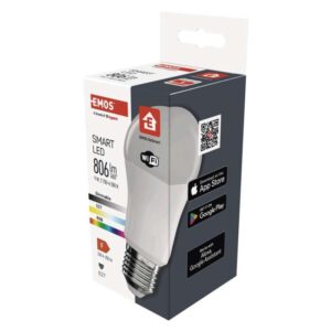 Chytrá LED žárovka GoSmart A60 / E27 / 9 W (60 W) / 806 lm / RGB / stmívatelná / WiFi