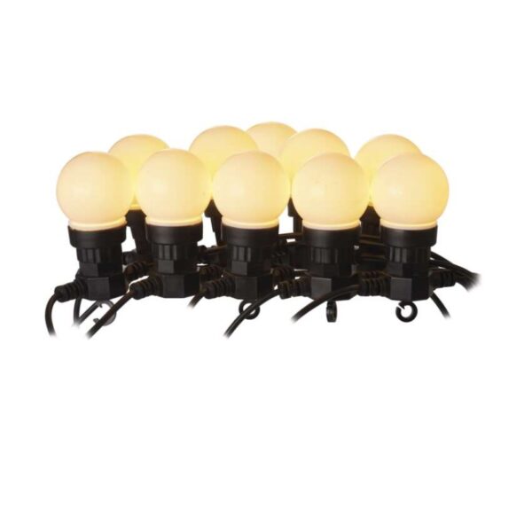 LED světelný řetěz – 10x párty žárovky mléčné