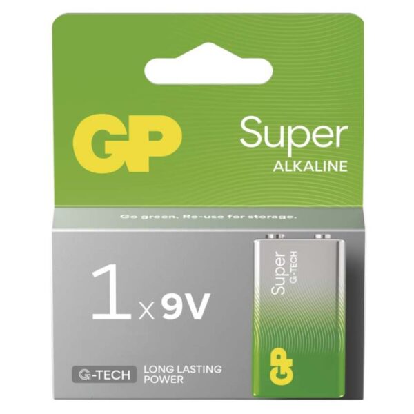 Alkalická baterie GP Super 9V (6LR61)
