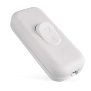 Spínač jednopólový šňůrový průchozí bílý