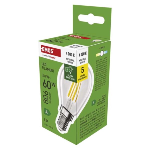 LED žárovka Filament Mini Globe  A CLASS/ E14 / 3