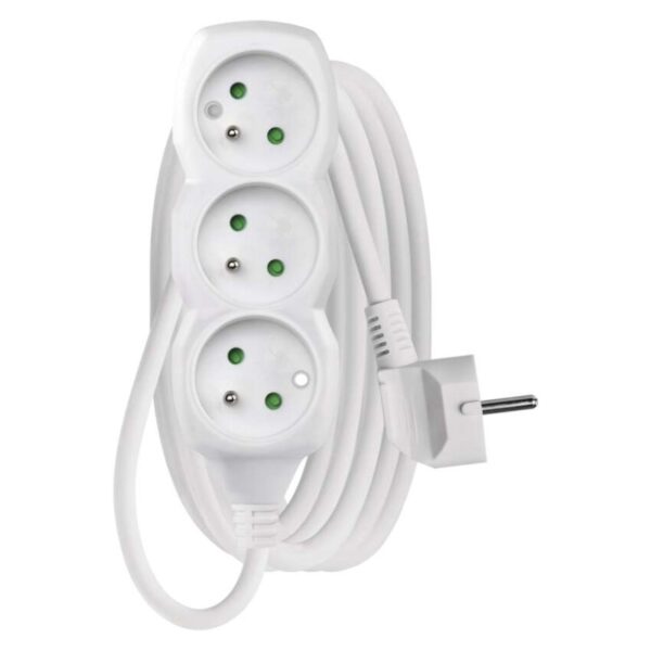 Prodlužovací kabel 3 m / 3 zásuvky / bílý / PVC / 1
