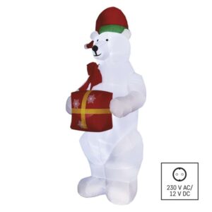 LED lední medvěd s vánočním dárkem