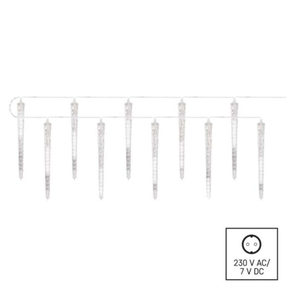 LED vánoční girlanda – 10x rampouch