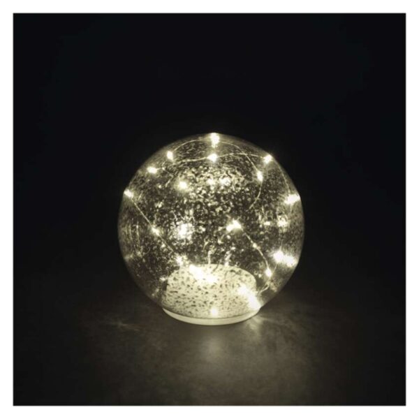 LED vánoční skleněná koule – zlatá