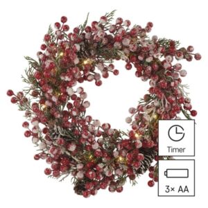 LED zdobený vánoční věnec