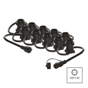 Spojovací světelný řetěz na 10 žárovek E27 bez přívodu