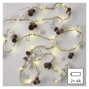 LED vánoční girlanda – šišky