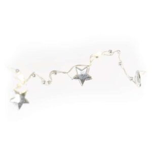 LED vánoční řetěz stříbrný – hvězdičky