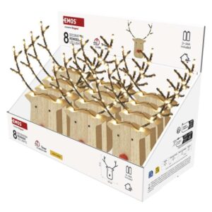 LED dekorace dřevěná – sob