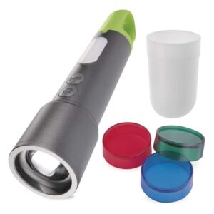 LED nabíjecí kovová svítilna