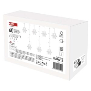 LED vánoční závěs – vločky