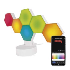 GoSmart LED stolní lampa Hexagon bílá