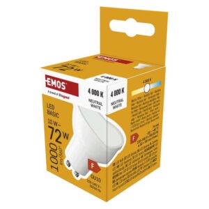LED žárovka Basic MR16 bílá / GU10 / 10 W (72 W) / 1000 lm / Neutrální bílá