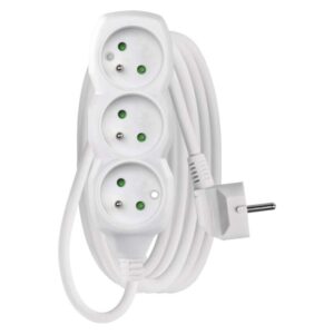 Prodlužovací kabel 3 m / 3 zásuvky / bílý / PVC / 1