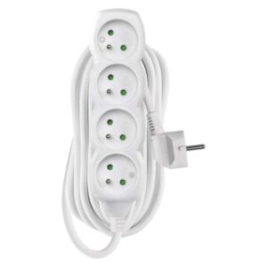 Prodlužovací kabel 7 m / 4 zásuvky / bílý / PVC / 1