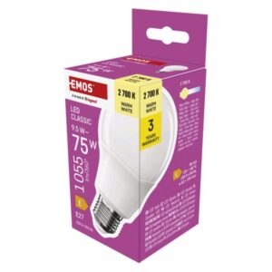 8 + 2 zdarma – LED žárovka Classic A60 / E27 / 9