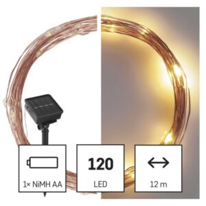 LED nano řetěz se solárním panelem