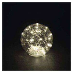 LED vánoční skleněná koule – zlatá