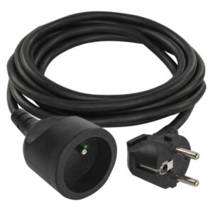 Prodlužovací kabel 3 m / 1 zásuvka / černý / PVC / 1