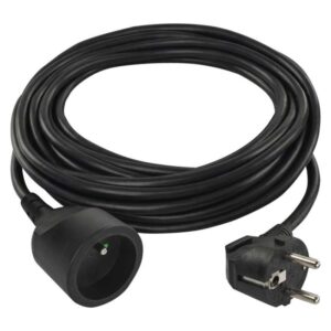 Prodlužovací kabel 5 m / 1 zásuvka / černý / PVC / 1