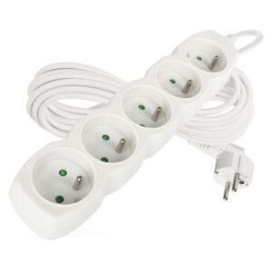 Prodlužovací kabel 7 m / 5 zásuvek / bílý / PVC / 1