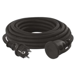Venkovní prodlužovací kabel 10 m / 1 zásuvka / černý / guma-neopren / 230 V / 2