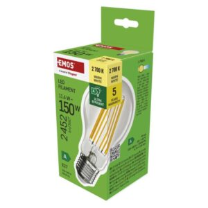 LED žárovka Filament A70 / E27 / 11.6 W (150 W) / 2 452 lm / teplá bílá / A CLASS