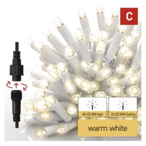 Premium LED spojovací řetěz blikající bílý – rampouchy