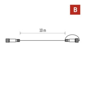 Prodlužovací kabel pro spojovací řetězy Premium černý