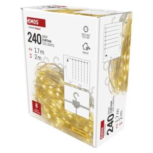 LED vánoční drop řetěz – záclona