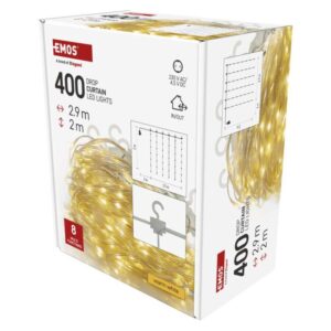LED vánoční drop řetěz – záclona